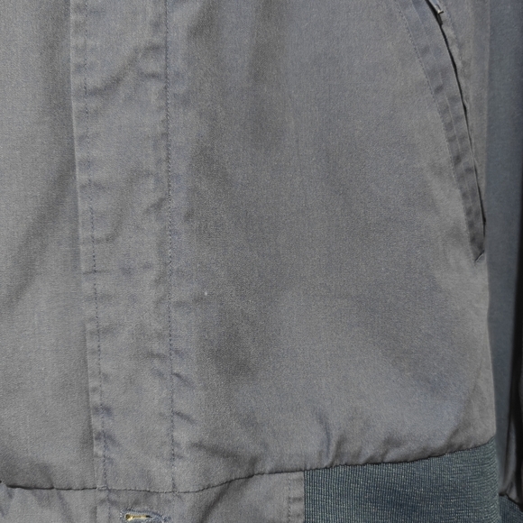 Vintage Haband Bomber Jacket Size Large Mens Navy Full Zip 3 Pockets Y2K - Picture 9 of 10